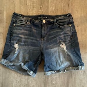 Plus size jean shorts